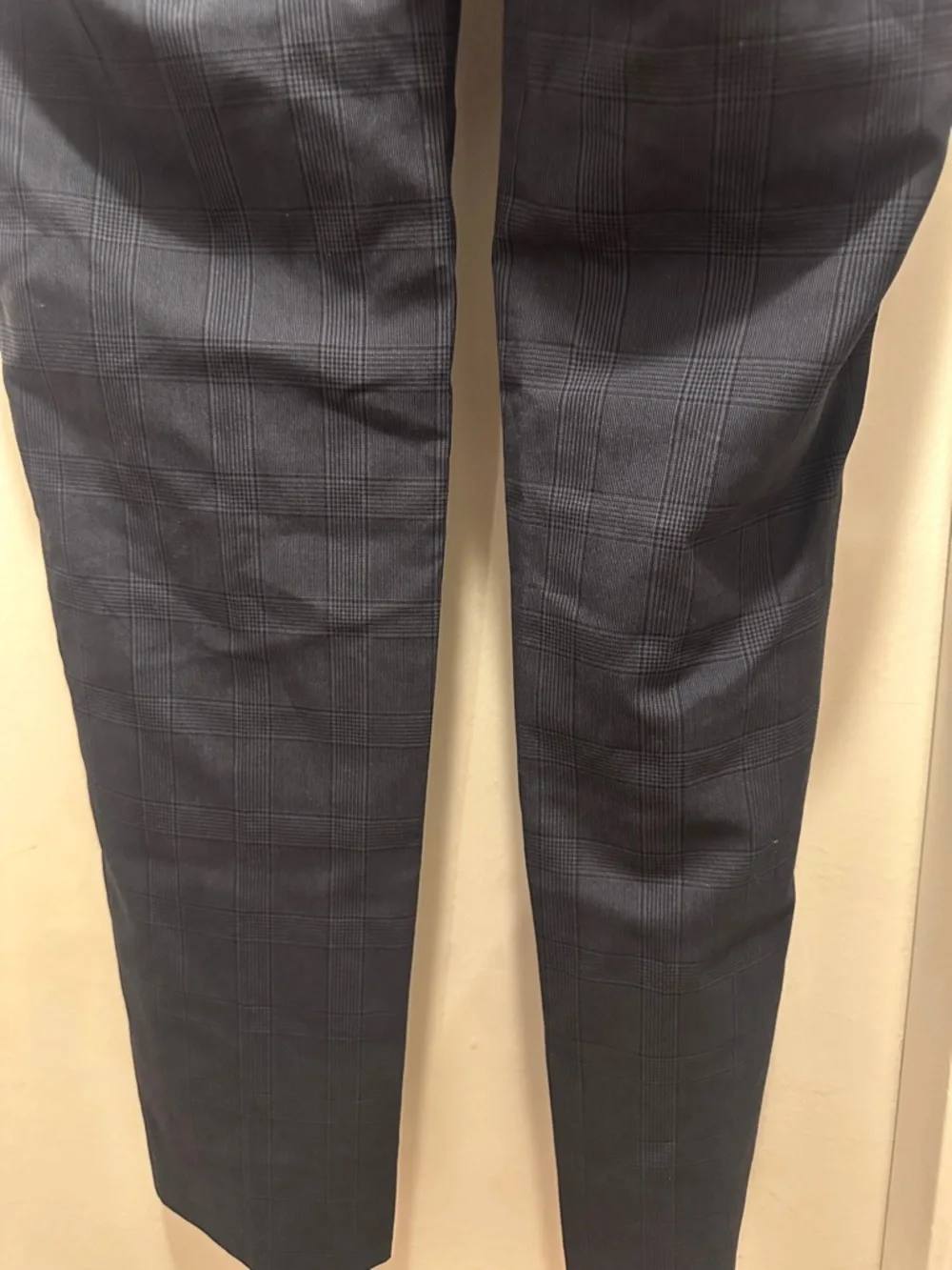 Banana Republic Men's Navy Windowpane Dress Pants Preloved
